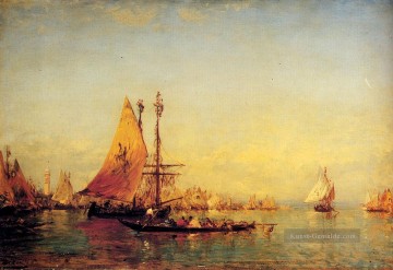 venedig Ölbilder verkaufen - der Canal Grande Venedig 1 Boot Barbizon Felix Ziem